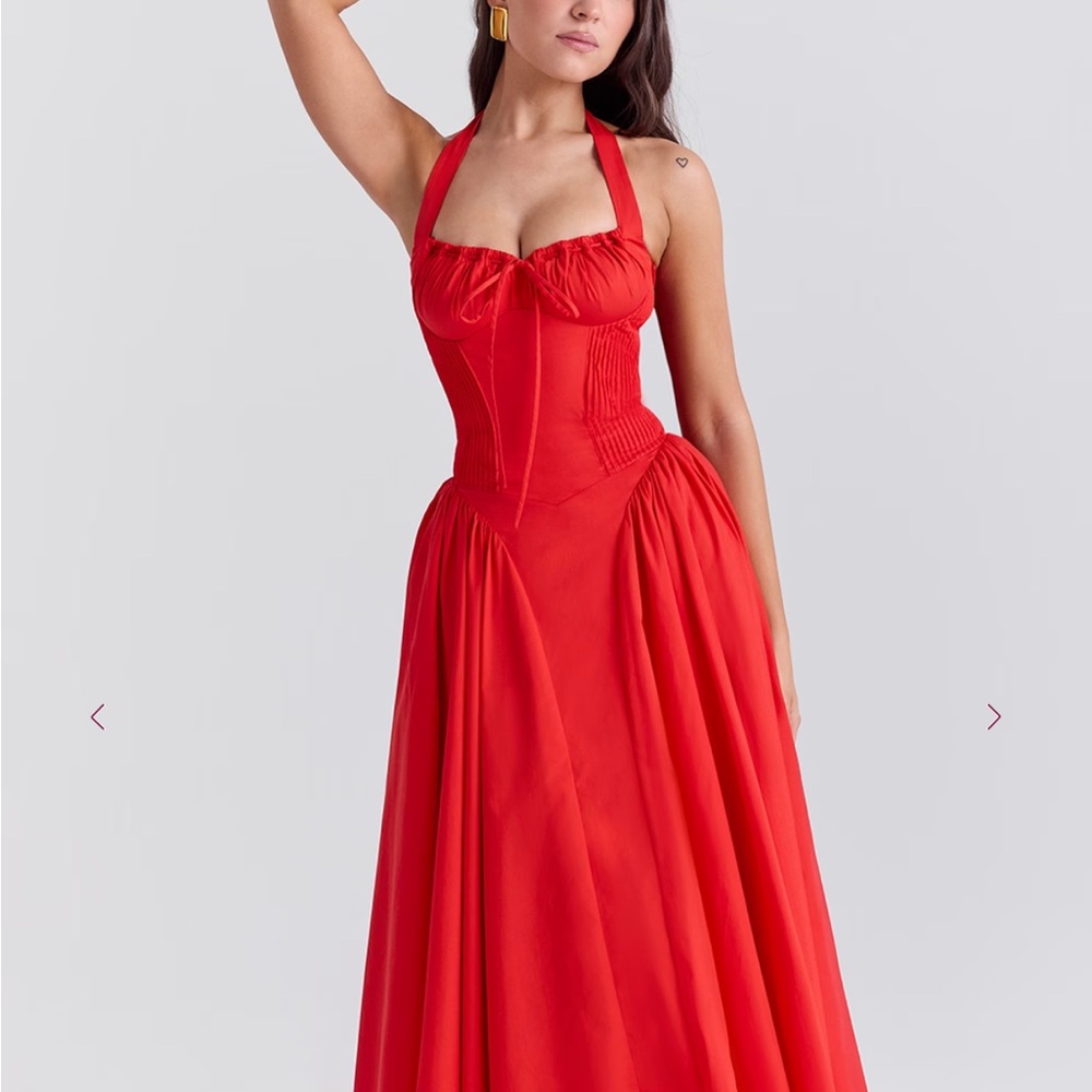 House of CB Vibrant Red Maxi Dress